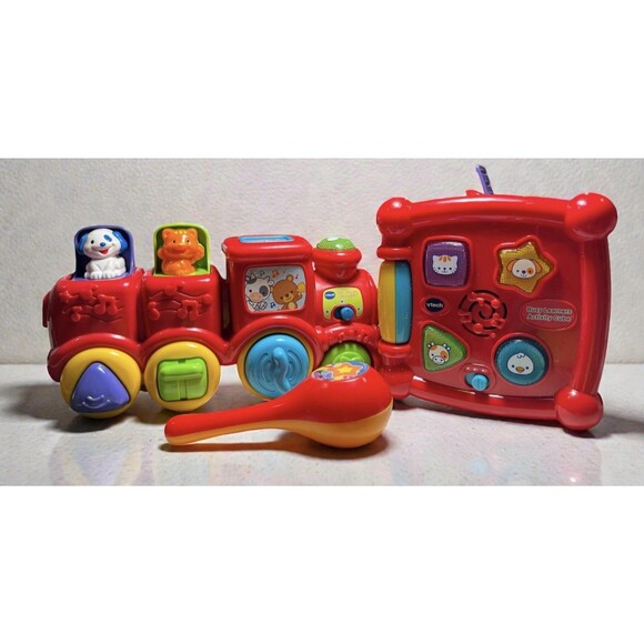 LeapFrog My Own Leaptop VTech Busy Learners Cube Train Rattle Bundle Lot - Picture 1 of 5